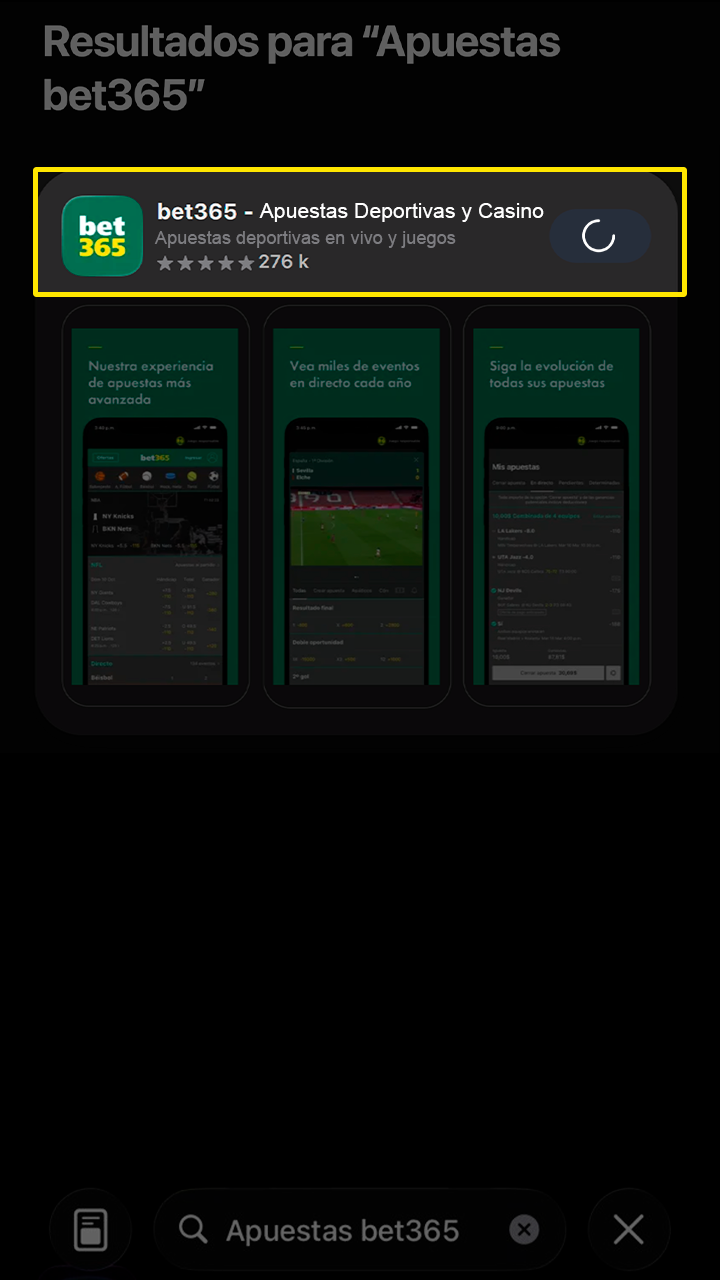 Icono de Bet365 listo para usar en tu móvil.