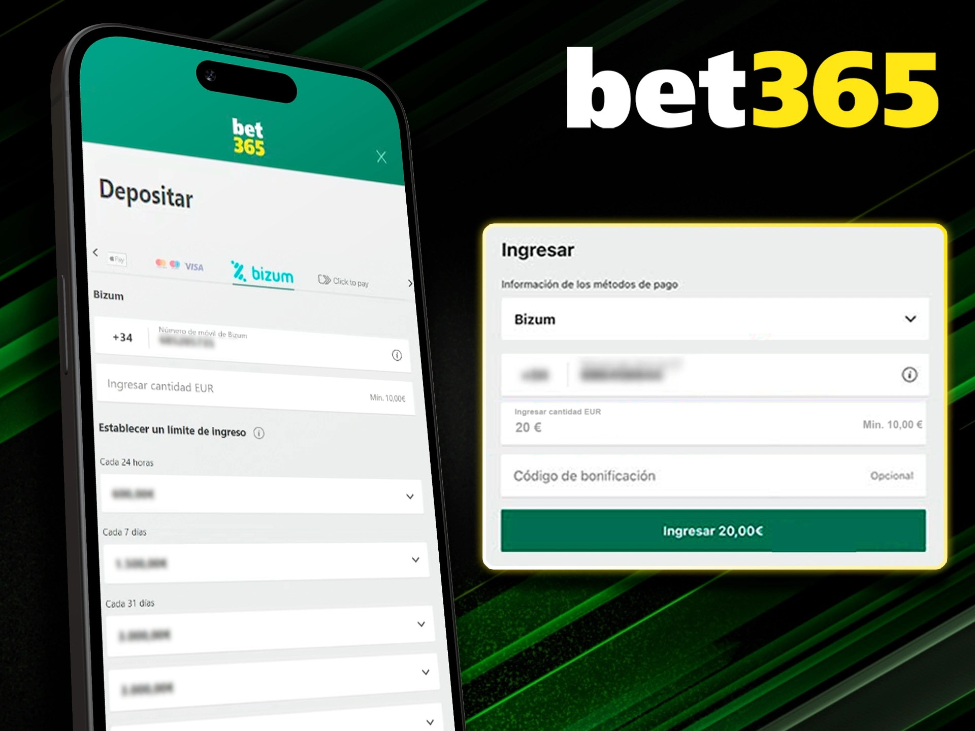 Beneficios de rapidez y seguridad al usar Bizum en Bet365.