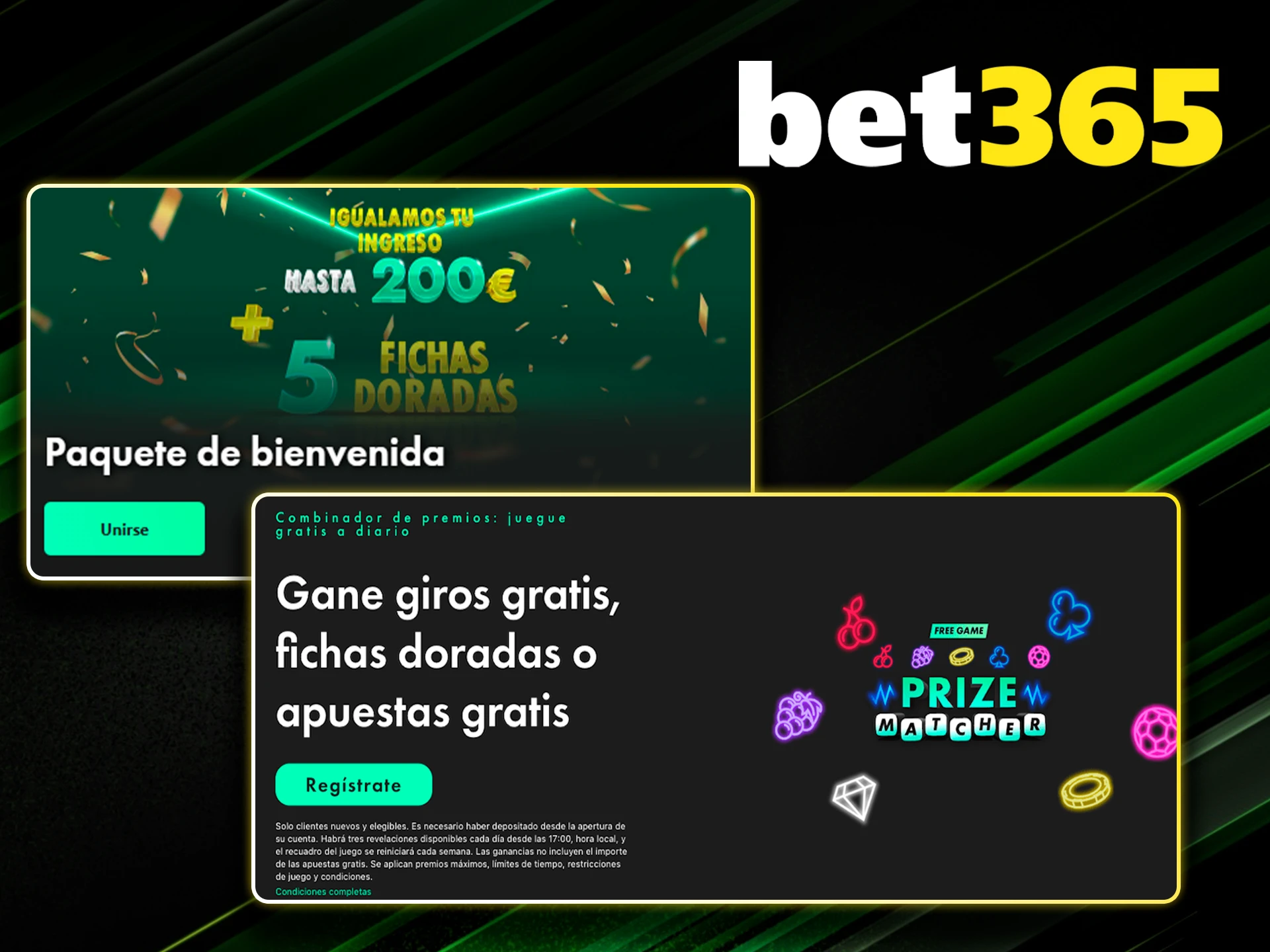 Promociones para usuarios tras un mes registrado en Bet365.