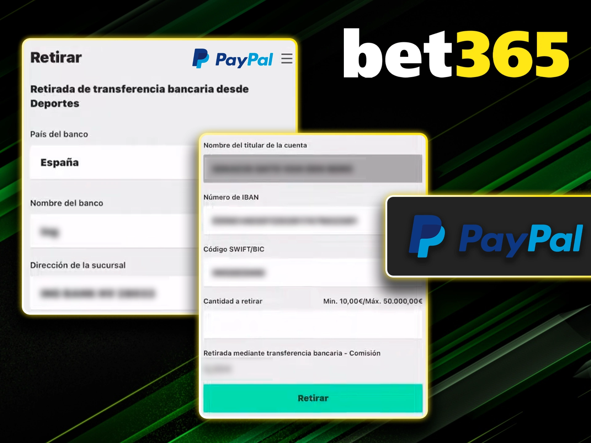 Cómo cobrar tus fondos mediante PayPal desde Bet365.